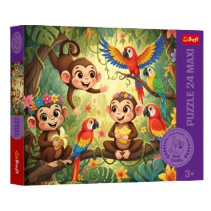 Puzzle Trefl 24 Maxi Maimute si Prieteni pentru copii 3+
