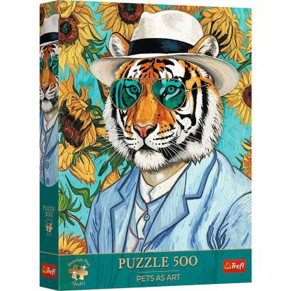 Puzzle Trefl 500 piese Premium Plus Pets As Art Domnul Tigru