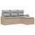 Set de canapea cu pernă 4 pcs Beige și gri deschis poliratan GartenMobel Dekor