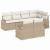 Set de canapele pentru grădină 7 pcs Bej și Alb poliratan GartenMobel Dekor