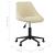 Scaun de birou pivotant, crem, catifea GartenMobel Dekor