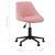 Scaun de birou pivotant, roz, catifea GartenMobel Dekor