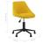 Scaun de birou pivotant, galben muștar, catifea GartenMobel Dekor