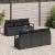 Set de canapele pentru grădină cu pernă 7 pcs Negru poliratan GartenMobel Dekor