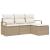 Set de canapea cu pernă 4 pcs Bej și crem poliratan GartenMobel Dekor