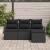 Set de canapea cu pernă cu depozitare 4 pcs Negru poliratan GartenMobel Dekor