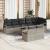 Set de canapele pentru grădină 9 pcs Gri deschis poliratan GartenMobel Dekor