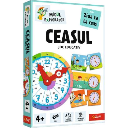 Joc educativ Ceasul Micul Explorator pentru învățarea orei, 4+ ani