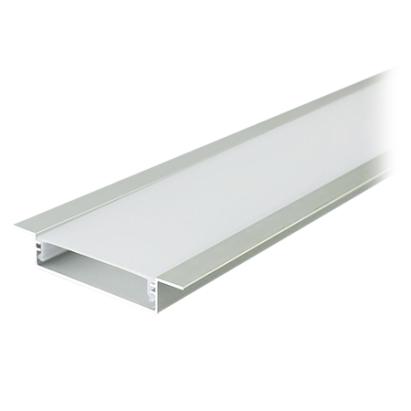 Profil aluminiu incastrat pentru banda LED, 2 m, 40 x 10 mm, argintiu
