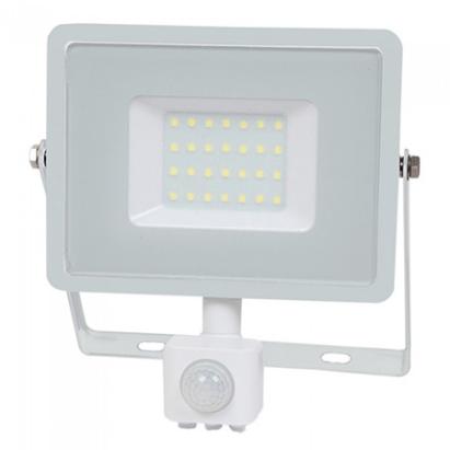 Reflector LED 30W cu senzor de miscare, alb rece 6400K, alb