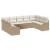 Set de canapele pentru grădină 9 pcs Bej și crem poliratan GartenMobel Dekor