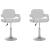 Scaune de bucătărie pivotante, 2 buc., alb, piele artificială GartenMobel Dekor