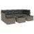 Set de canapele pentru grădină cu pernă 8 pcs Gri poliratan GartenMobel Dekor