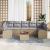 Set de canapele pentru grădină 8 pcs Beige și gri deschis GartenMobel Dekor