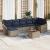 Set de canapele pentru grădină 8 pcs Gri și albastru marin GartenMobel Dekor