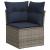 Set de canapele pentru grădină 10 pcs Gri și albastru marin GartenMobel Dekor