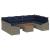 Set de canapele pentru grădină 10 pcs Gri și albastru marin GartenMobel Dekor