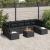 Set de canapele pentru grădină 8 pcs Negru poliratan GartenMobel Dekor