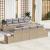 Set de canapele pentru grădină 9 pcs Bej Rattan poli GartenMobel Dekor