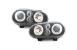 Faruri VW Golf 4 Angel Eyes Negre pentru LHD, 1997-2003