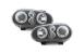Faruri VW Golf 4 Angel Eyes Negre pentru LHD, 1997-2003