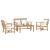 Set de canapele pentru grădină 4 pcs natural Lemn solid de tec GartenMobel Dekor