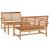 Set de canapele pentru grădină 3 pcs natural Lemn solid de tec GartenMobel Dekor