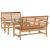 Set de canapele pentru grădină 3 pcs natural Lemn solid de tec GartenMobel Dekor