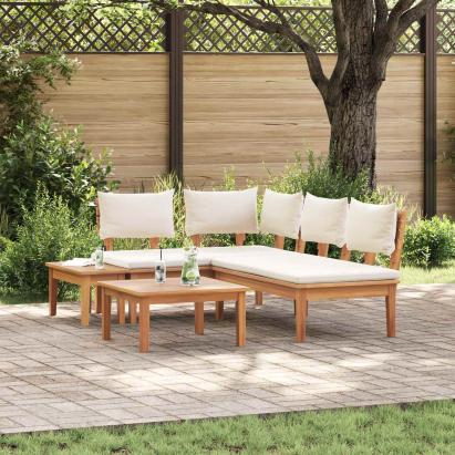 Set de canapele pentru grădină 4 pcs Maro și Crem GartenMobel Dekor