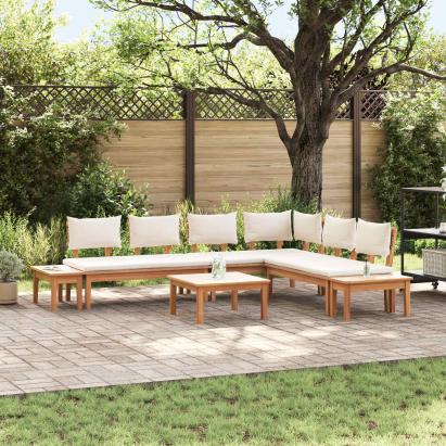 Set de canapele pentru grădină 4 pcs Maro și Crem GartenMobel Dekor