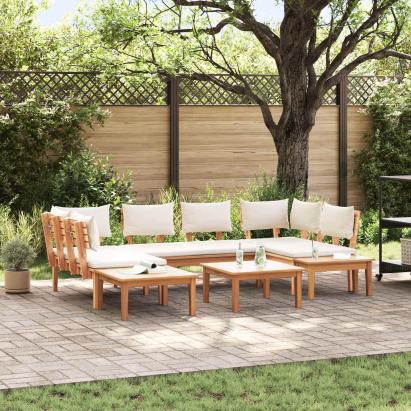 Set de canapele pentru grădină 4 pcs Maro și Crem GartenMobel Dekor