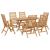 Set de masă pentru grădină 7 pcs Maro Lemn solid de tec GartenMobel Dekor