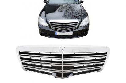 Grila centrala Mercedes S-Class W221 Facelift 2010-2013 S63 S65 crom