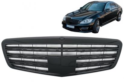 Grilă centrală Mercedes S-Class W221 Facelift 2010-2013 Piano Black