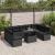 Set de canapele pentru grădină 10 pcs Negru Rattan poli GartenMobel Dekor