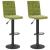 Scaune de bar, 2 buc., verde deschis, catifea GartenMobel Dekor