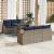 Set de canapele pentru grădină cu pernă 7 pcs Gri poliratan GartenMobel Dekor