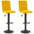 Scaune de bar, 2 buc., galben muștar, catifea GartenMobel Dekor