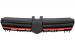 Grila centrala VW Golf 7 VII 5G GTI R-Line, negru lucios cu rosu
