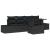 Set de canapele pentru grădină cu pernă cu pernă 5 pcs Negru GartenMobel Dekor
