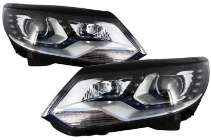Faruri LED pentru VW Tiguan MK1 Facelift 2012-2015, design OEM Xenon