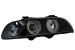 Faruri Angel Eyes BMW Seria 5 E39 Sedan/Touring 1996-2003 Negru Gri