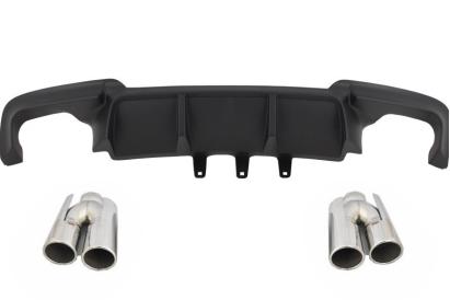 Difuzor de aer cu evacuare dubla BMW Seria 5 F10 F11 (2011-2017) cu Tobe Ornamente sistemul de evacuare