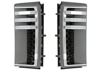 Grile Laterale Land Range Rover Vogue III L322 (2002-2012) Autobiography Side Vents Gray Piano Black Edition Design Nou