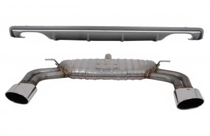 Difuzor bara spate cu evacuare dubla Audi A3 8V Sedan 2012-2015, design S3