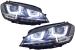 Set faruri LED 3D cu semnal dinamic si grila R Design pentru VW Golf 7