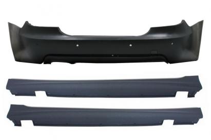 Pachet Exterior Bara spate cu Praguri Laterale BMW Seria 5 E60 LCI (2007-2010) M-Technik Design cu PDC 18mm