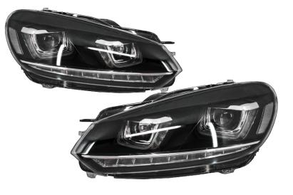 Faruri LED pentru VW Golf 6 VI RHD, design Golf 7, semnal dinamic