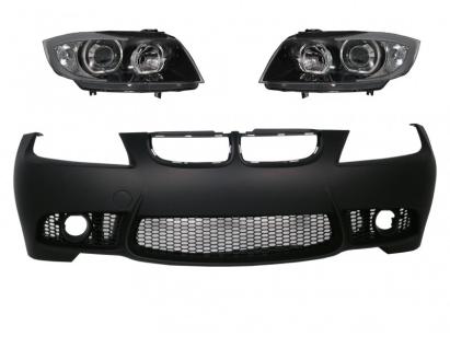 Bara fata BMW Seria 3 E90 E91 M3 Design cu faruri Angel Eyes