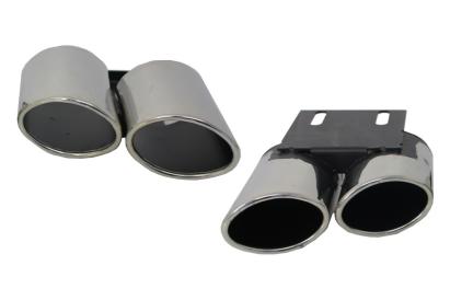 Ornamente evacuare Audi A3 8V 2012-2017, design S3 Quad, inox